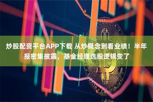 炒股配资平台APP下载 从炒概念到看业绩！半年报密集披露，基金经理选股逻辑变了